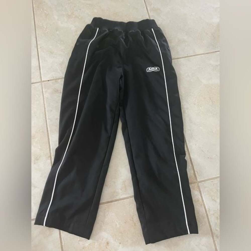 Nike Dri Fit Tear Away Snap Basketball Warmup Retro Black Pants Small